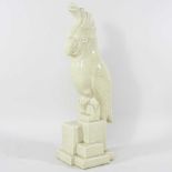 A French 1930's pottery cockatoo