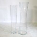 Two glass vases