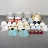 A collection of lamp shades
