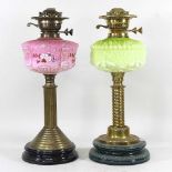 Two 19th century oil lamps
