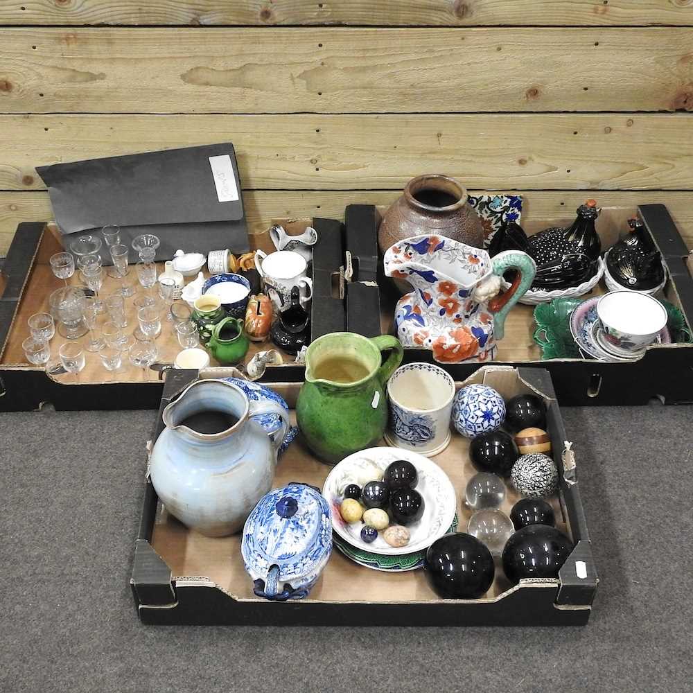 A collection of china and glass