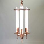 An Art Deco copper light