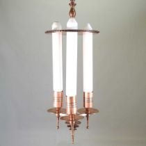 An Art Deco copper light