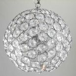 A crystal ball chandelier