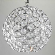 A crystal ball chandelier