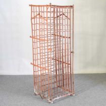 A French metal wine rack