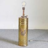 A vintage sprayer lamp