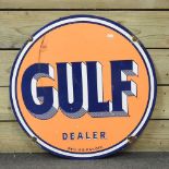 A Gulf enamel sign