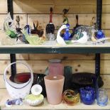 A collection of Murano and other glass