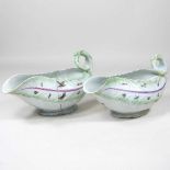A pair of Worcester sauce boats