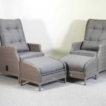 A pair of Kettler woven armchairs