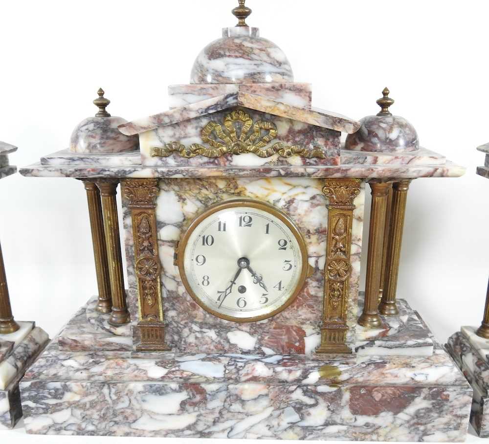 A clock garniture - Image 4 of 9