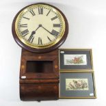 A drop dial clock and two pictures