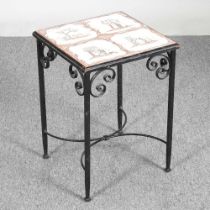 A French ironwork side table