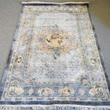 A Chinese part silk rug