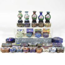 Five boxes of Chinese cloisonné