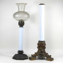 A Victorian candle lamp