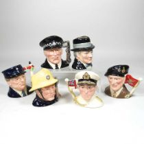 A set of Royal Doulton toby jugs