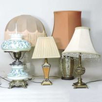 A collection of table lamps