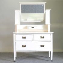 An Edwardian white painted dressing table