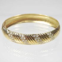 A diamond set bangle