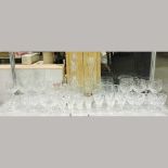 A collection of cut glass