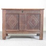 An 18th century oak coffer