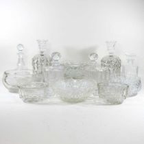 A collection of glass and china