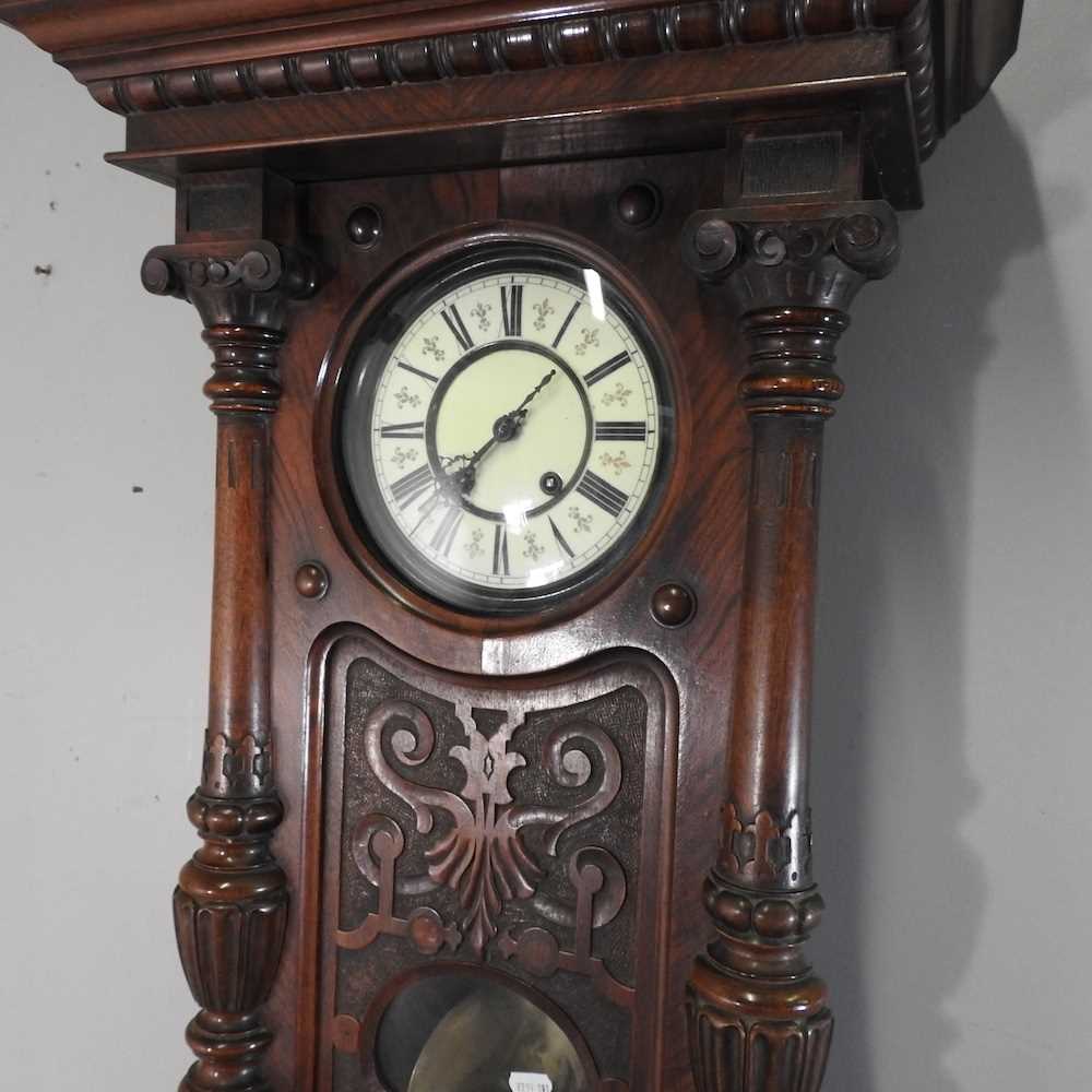 A 19th century wall clock - Image 3 of 5