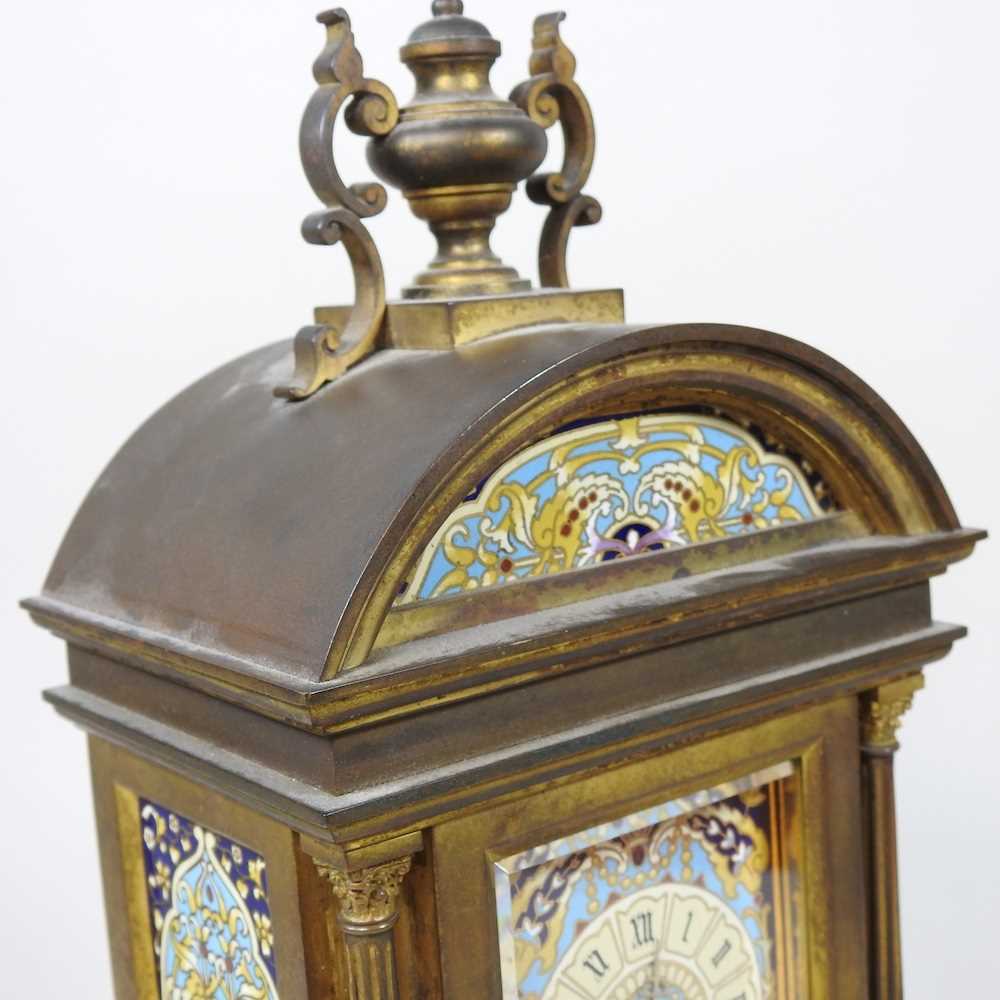 A 19th century French champleve mantel clock - Image 2 of 9