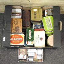 A collection of tobacco tins