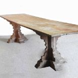 An unusually large refectory table