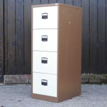 A metal filing cabinet 47w x 62d x 133h cm