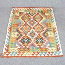 A kilim rug, with all over diamonds, 152 x 101cm