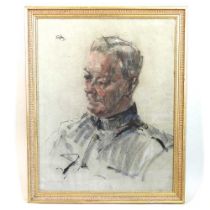 Aubrey F Sykes, 1910-1995, head and shoulders portrait of a military figure, signed pastel on paper,