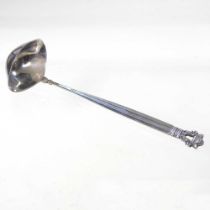 A Jensen and Wendel silver Acorn pattern ladle, by Georg Jensen and Johan Ronde, stamped marks, 25g,