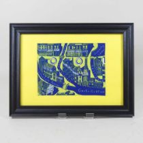 Sir Grayson Perry RA, b1960, Gentrification Cloth, 15 x 19cm Condition looks ok. Mounted in a modern