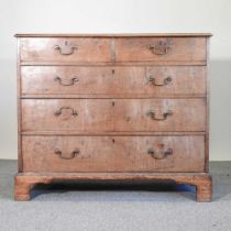 A George III mahogany chest of drawers, on bracket feet 111w x 56d x 94h cm