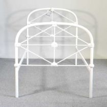 A Laura Ashley white painted iron frame single bed frame 201w x 99d x 101h cm