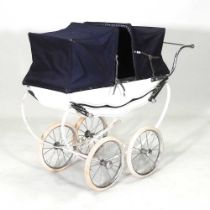 A 1960's vintage doll's pram, 97cm long 104w x 48d x 83h cm