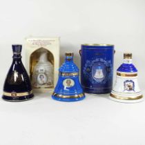 A collection of five Royal commemorative Bells whisky decanters, boxed (5)