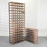 A large wine rack, together with another smaller (2) 80w x 30d x 205h cm