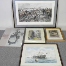 William Henry Bishop, b1942, HMS Foudroyant, signed watercolour, 94 x 61cm, together with