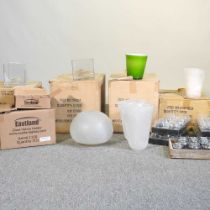 A collection of mostly boxed set of glassware, to include tea lights and vases