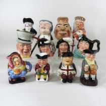 A Royal Doulton character jug, Gone Away, 10cm high, together with a collection of various character