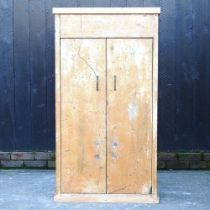 A painted metal industrial style cabinet 79w x 30d x 145h cm
