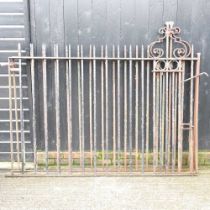 A pair of painted wrought iron driveway gates each 208 w x 173 h