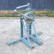 An iron water pump 69w x 31d x 63h cm