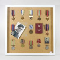 A collection of World War II medals, to include The Burma, Italy and Atlantic Star, Defence and