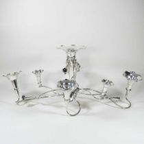 An early 20th century silver plated epergne, by Mappin & Webb Overall condition is complete, with